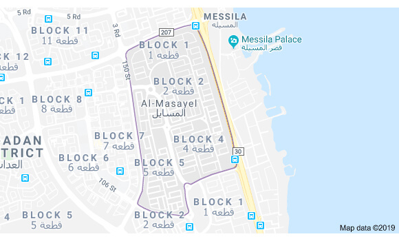 ارض للبيع في المسايل شارع ومواقف